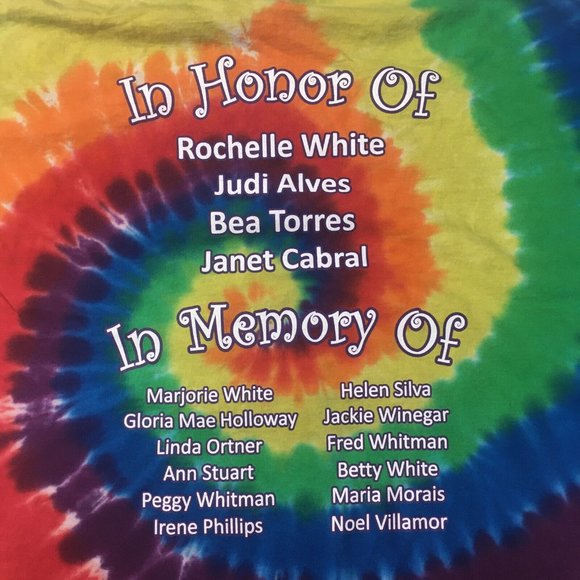 #HH Port & Company Peach Love & Cure Dream Love Tie Dye Multicolor T Shirt 2XL - Picture 6 of 8